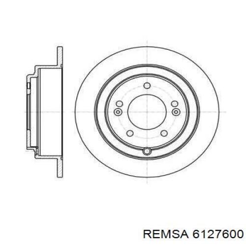 6127600 Remsa диск тормозной задний