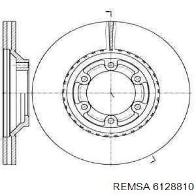 Передние тормозные диски 6128810 Remsa