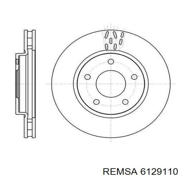 61291.10 Remsa диск тормозной передний