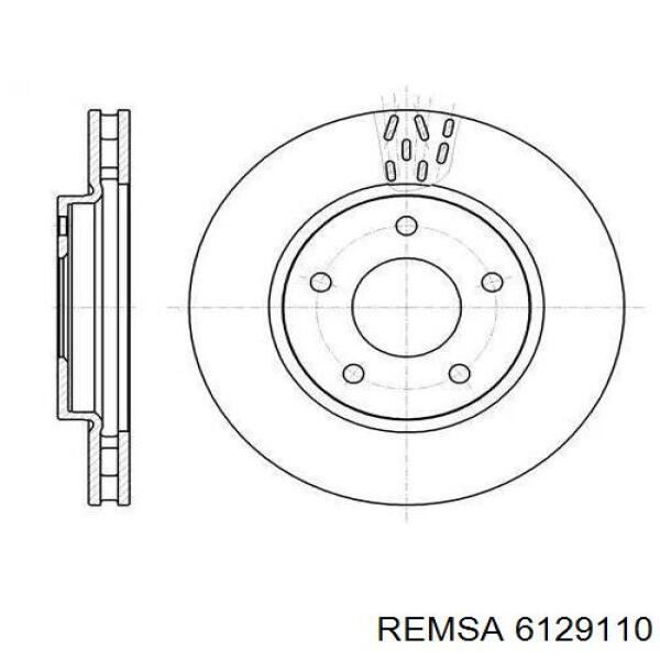 Передние тормозные диски 6129110 Remsa