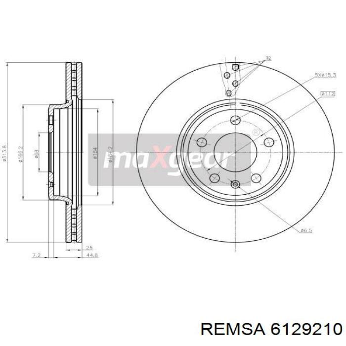 Тормоз дисковый передний Remsa 6129210 цена, от 62.14 USD