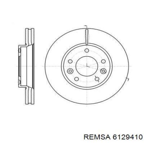 Передние тормозные диски 6129410 Remsa