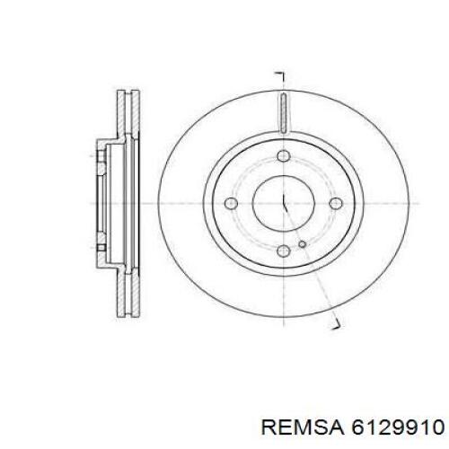 Передние тормозные диски 6129910 Remsa