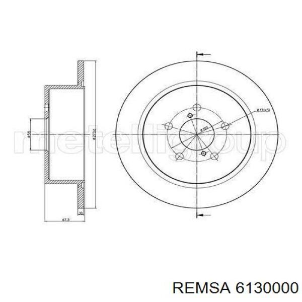 Задний тормозной диск Remsa 6130000 цена, от 44.77 USD