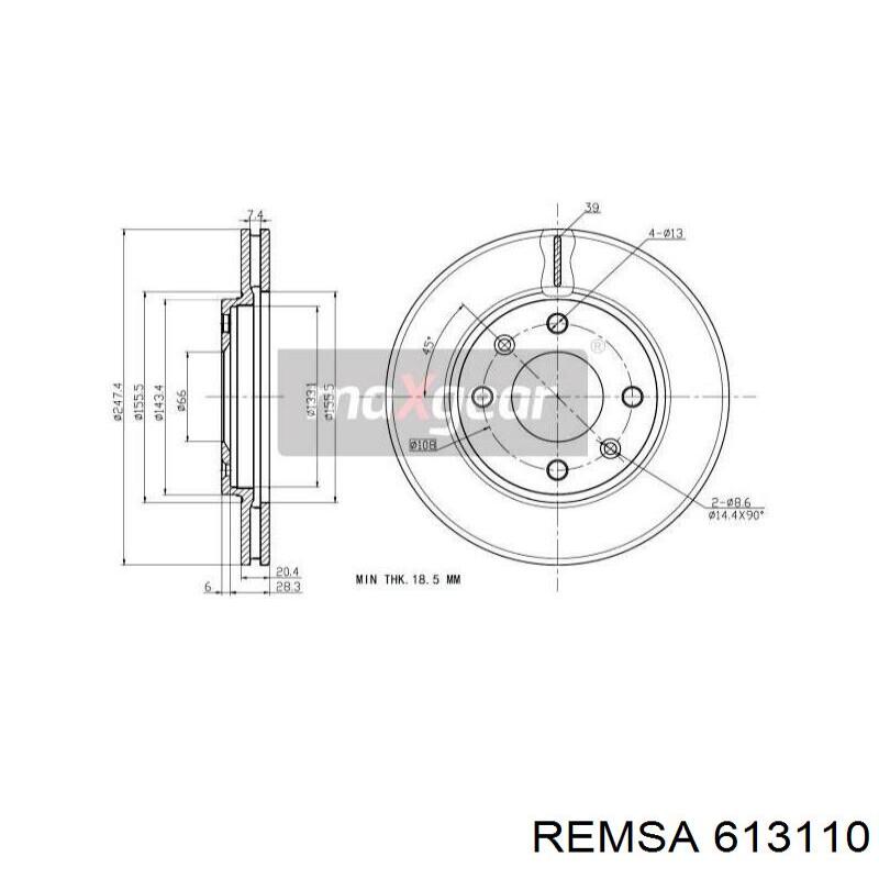 Купить 613110 Remsa Ротор тормозной
