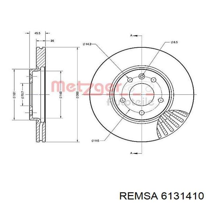 Купить 6131410 Remsa Ротор тормозной