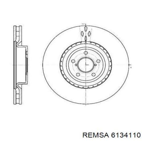 Передние тормозные диски 6134110 Remsa