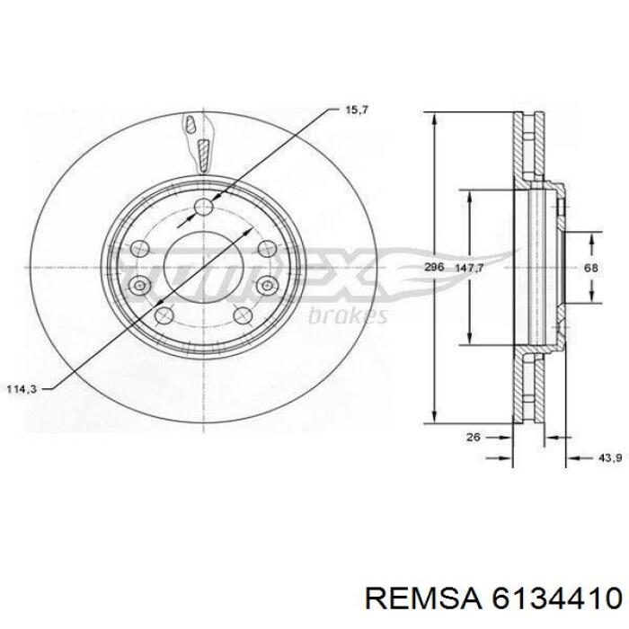 Купить 6134410 Remsa Ротор тормозной