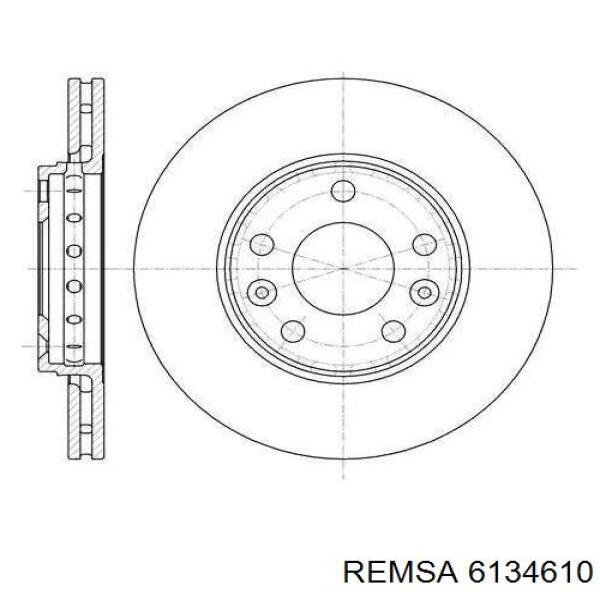 Передние тормозные диски 6134610 Remsa