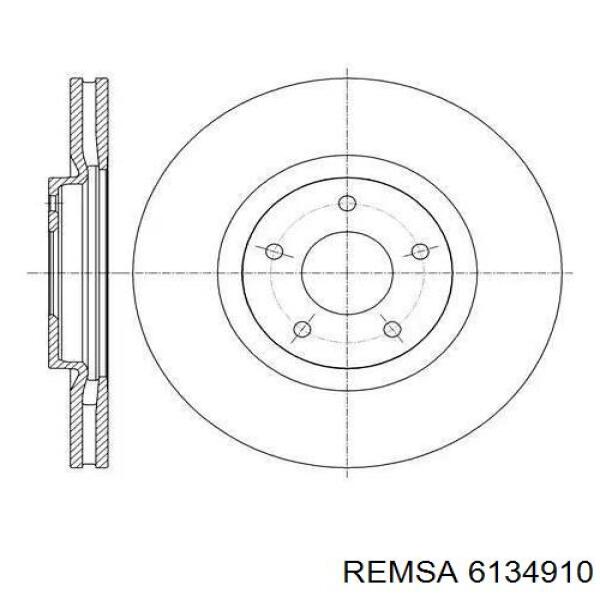 6134910 Remsa Диск тормозной передний