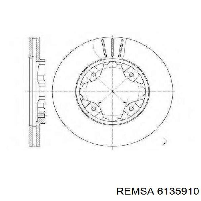 Передний тормозной диск Remsa 6135910
