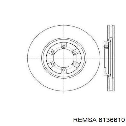 Передние тормозные диски 6136610 Remsa