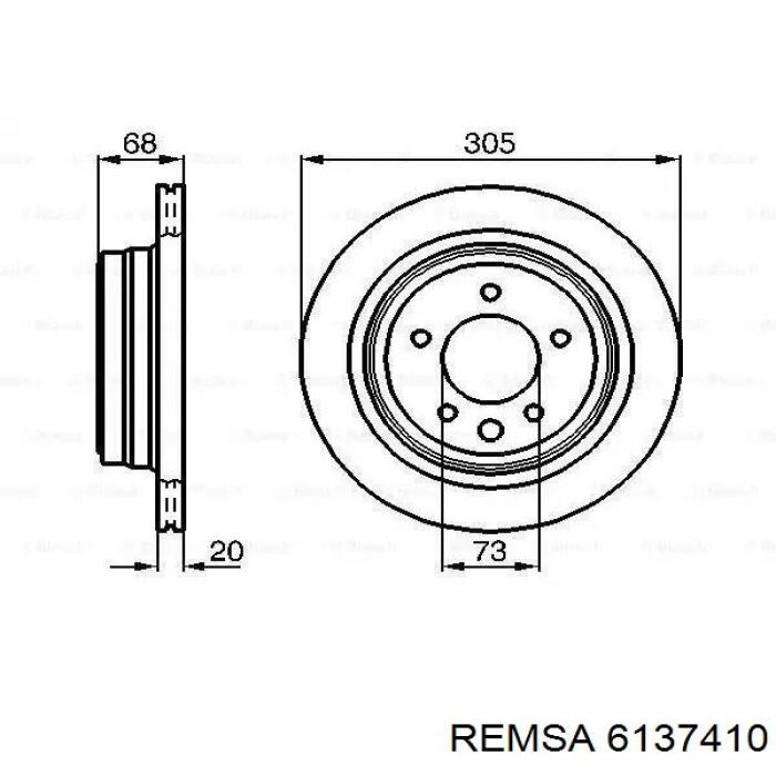 Купить 6137410 Remsa Ротор тормозной