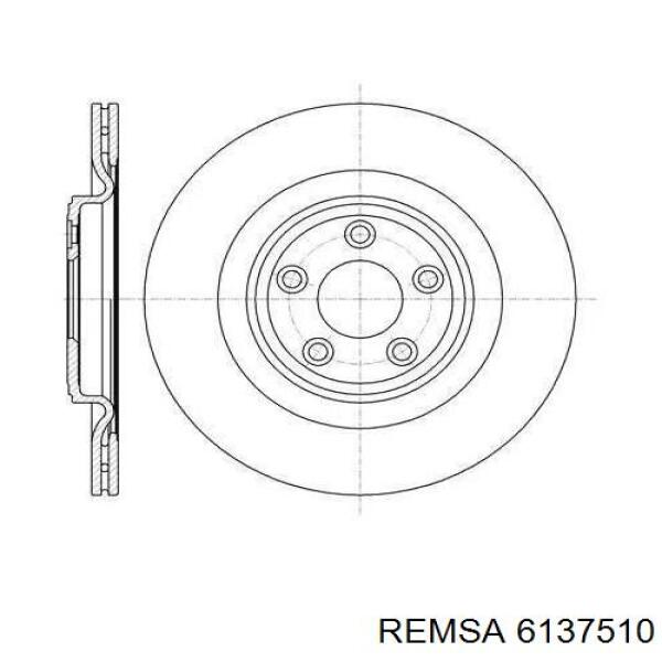 6137510 Remsa диск тормозной задний