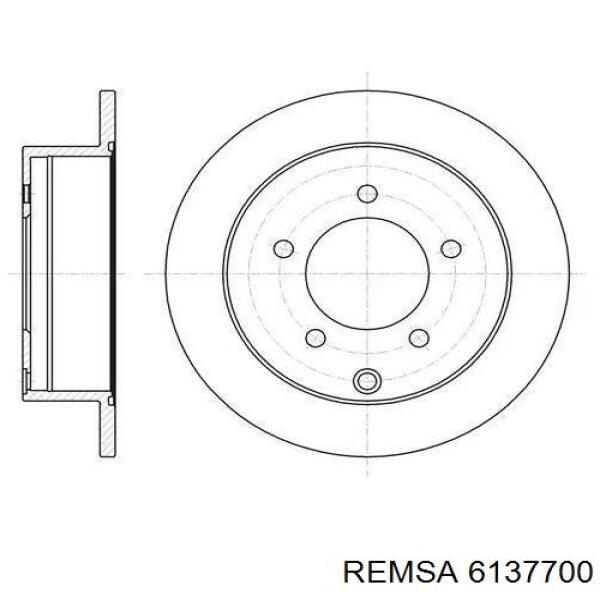 61377.00 Remsa диск тормозной задний