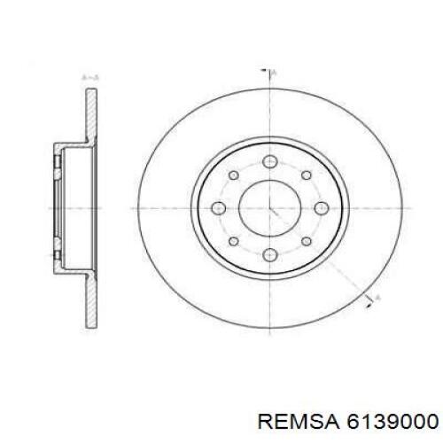 Тормозные диски 6139000 Remsa