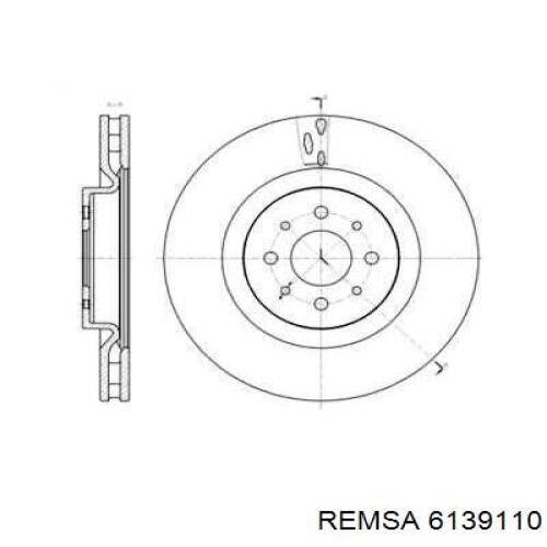 Передние тормозные диски 6139110 Remsa