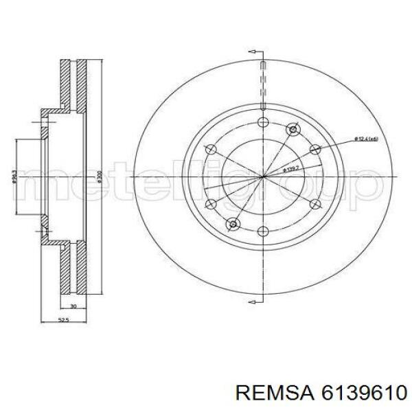 Передний тормозной диск Remsa 6139610