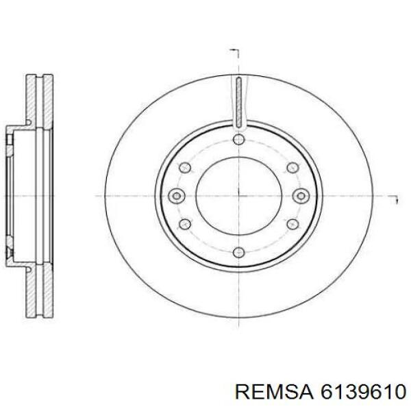 Передние тормозные диски 6139610 Remsa