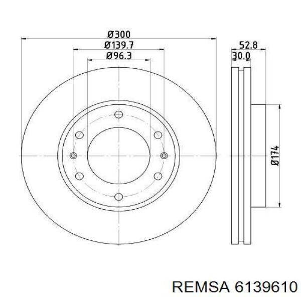 Купить 6139610 Remsa Ротор тормозной