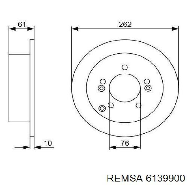 6139900 Remsa Дисковый тормоз