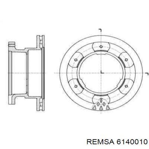 Тормозные диски 6140010 Remsa