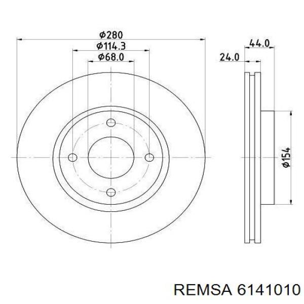 Купить 6141010 Remsa Ротор тормозной