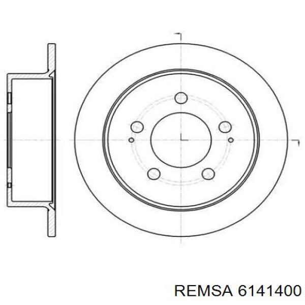 6141400 Remsa диск тормозной задний