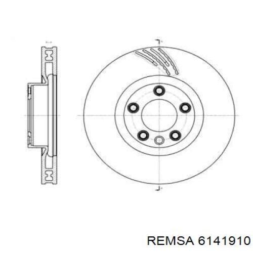 Передние тормозные диски 6141910 Remsa