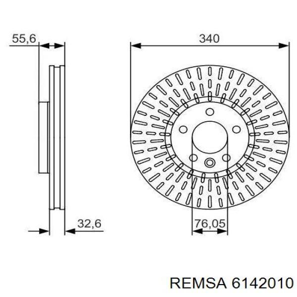 Тормоз дисковый передний Remsa 6142010 цена, от 98.68 USD