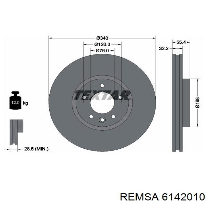 Купить 6142010 Remsa Ротор тормозной