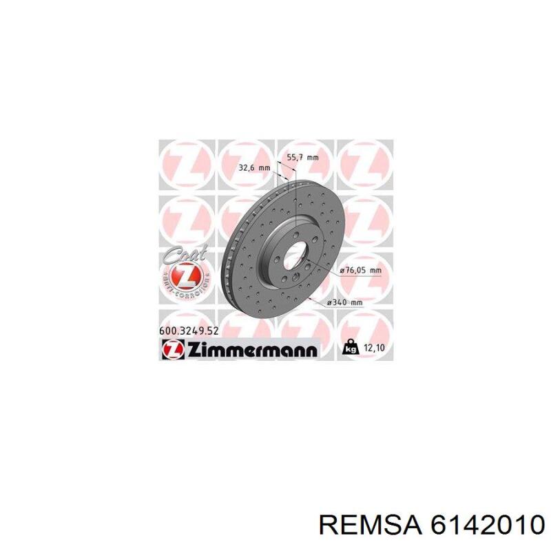6142010 Remsa Диск тормозной передний