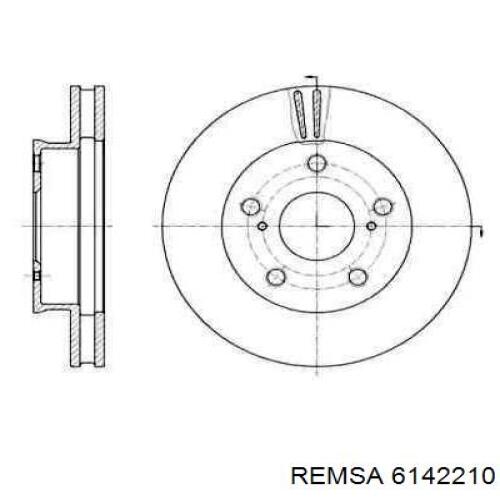 Передние тормозные диски 6142210 Remsa