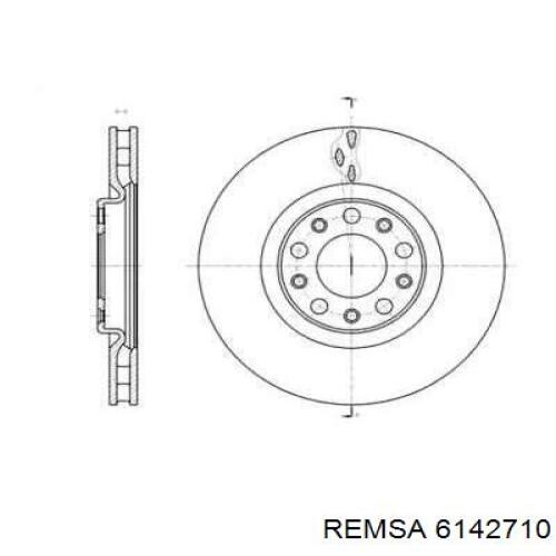 Передние тормозные диски 6142710 Remsa