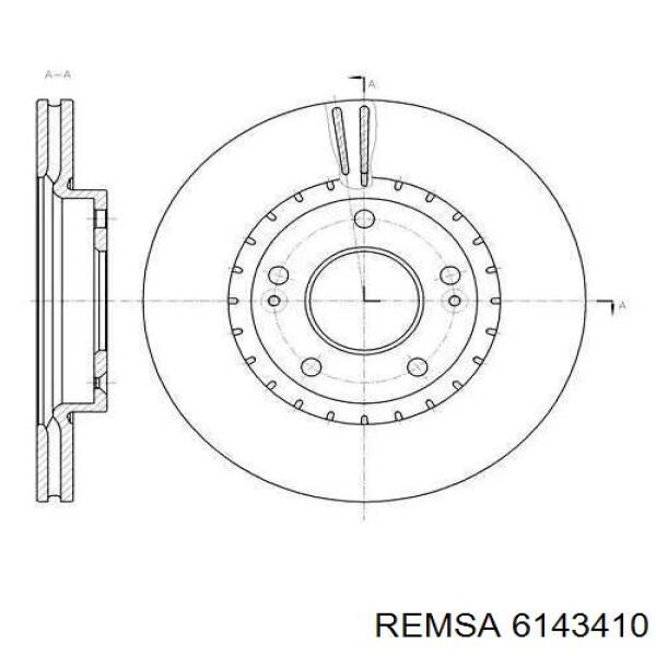 61434.10 Remsa передние тормозные диски