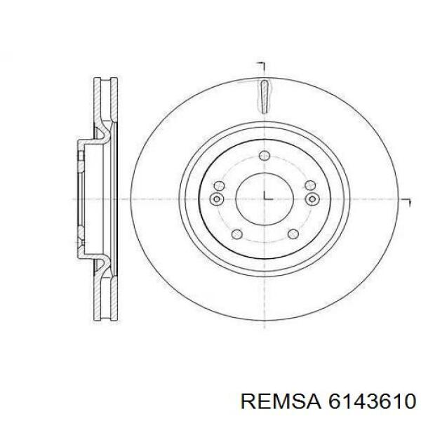 6143610 Remsa диск тормозной передний