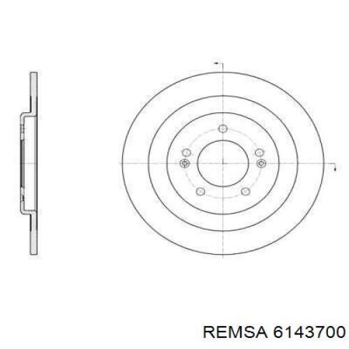 Тормозные диски 6143700 Remsa