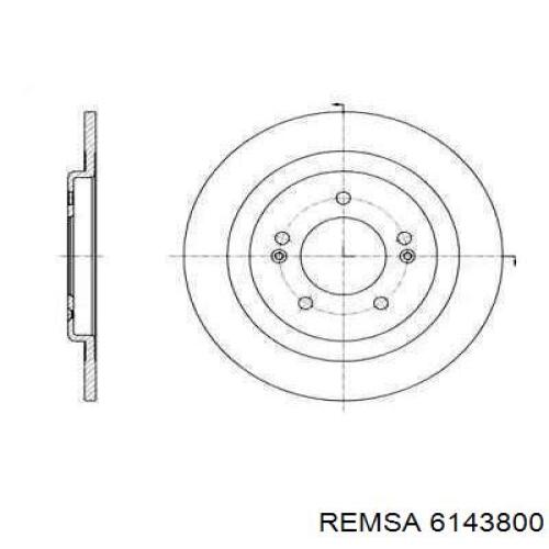 Тормозные диски 6143800 Remsa