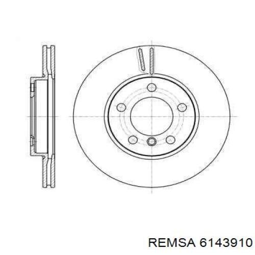 Передние тормозные диски 6143910 Remsa