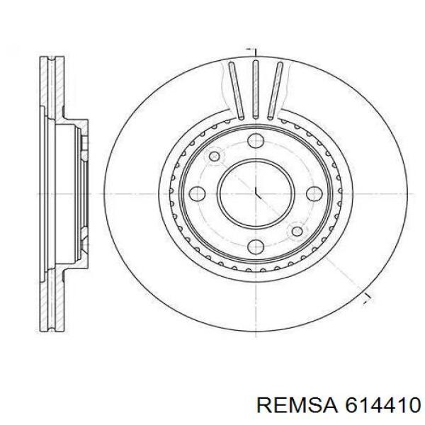 Диск тормозной передний REMSA 614410