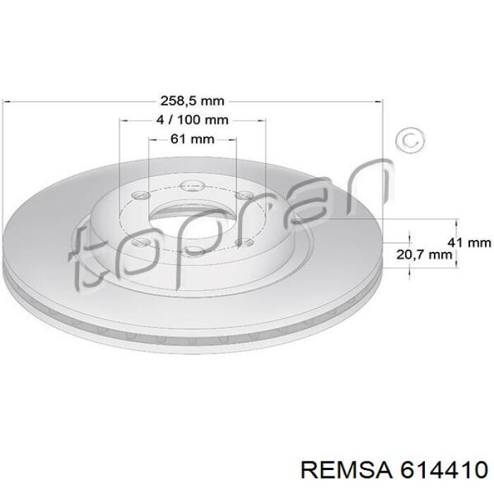 Тормоз дисковый передний Remsa 614410 цена, от 27.96 USD