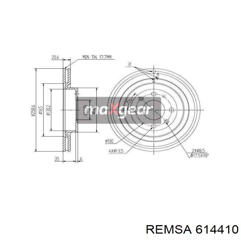 Купить 614410 Remsa Ротор тормозной