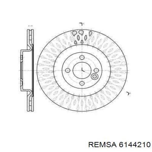 Передние тормозные диски 6144210 Remsa