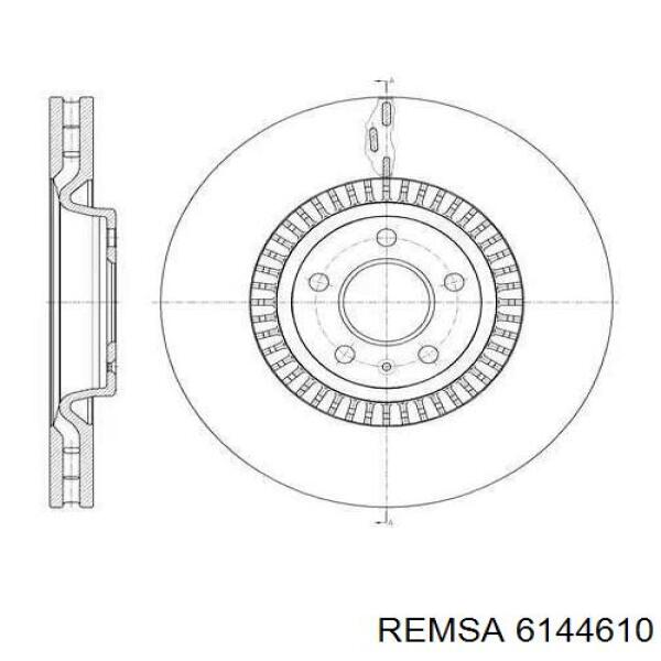 Передние тормозные диски 6144610 Remsa