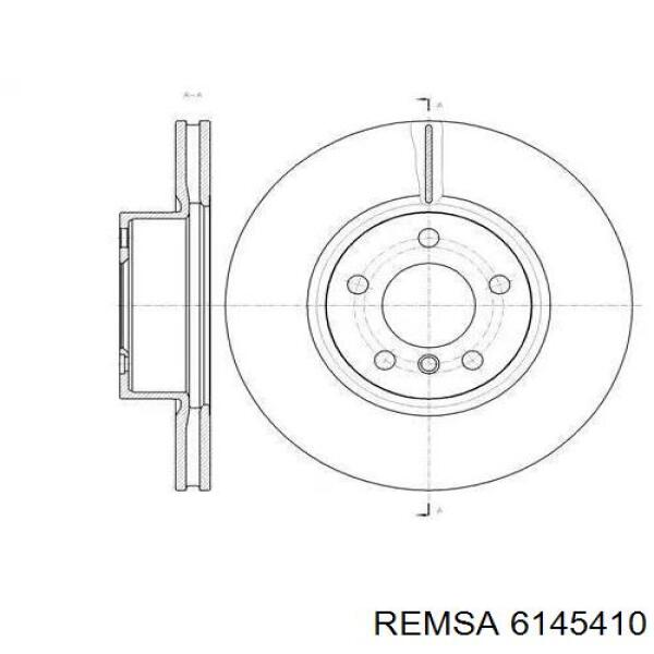 Передние тормозные диски 6145410 Remsa