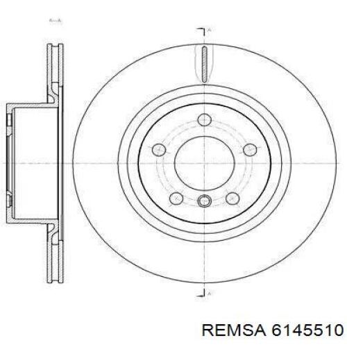 Диск тормозной задний REMSA 6145510