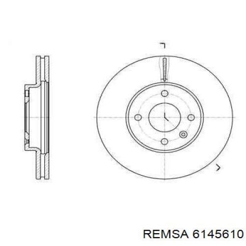 Передние тормозные диски 6145610 Remsa