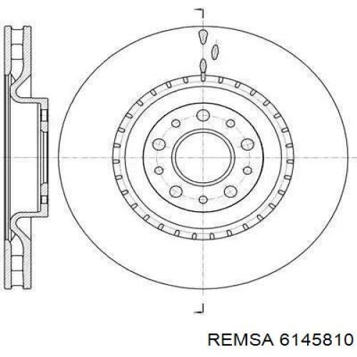 Передние тормозные диски 6145810 Remsa