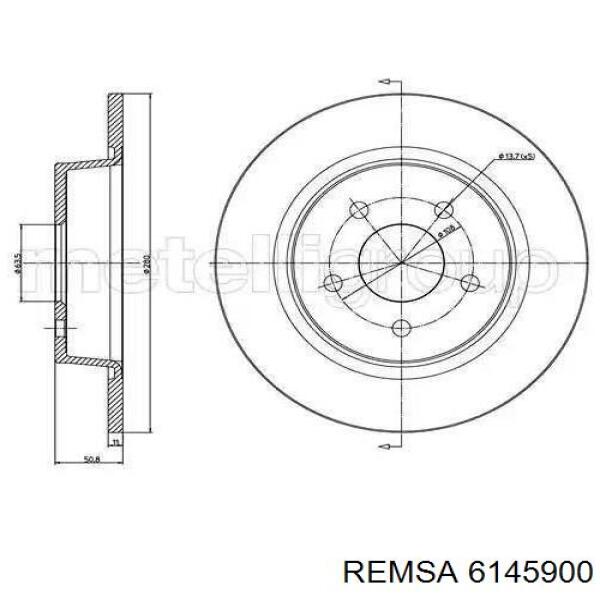 Тормозные диски 6145900 Remsa