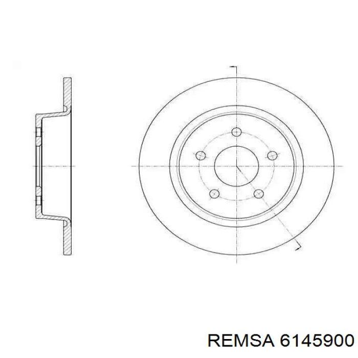 Тормозные диски 6145900 Remsa